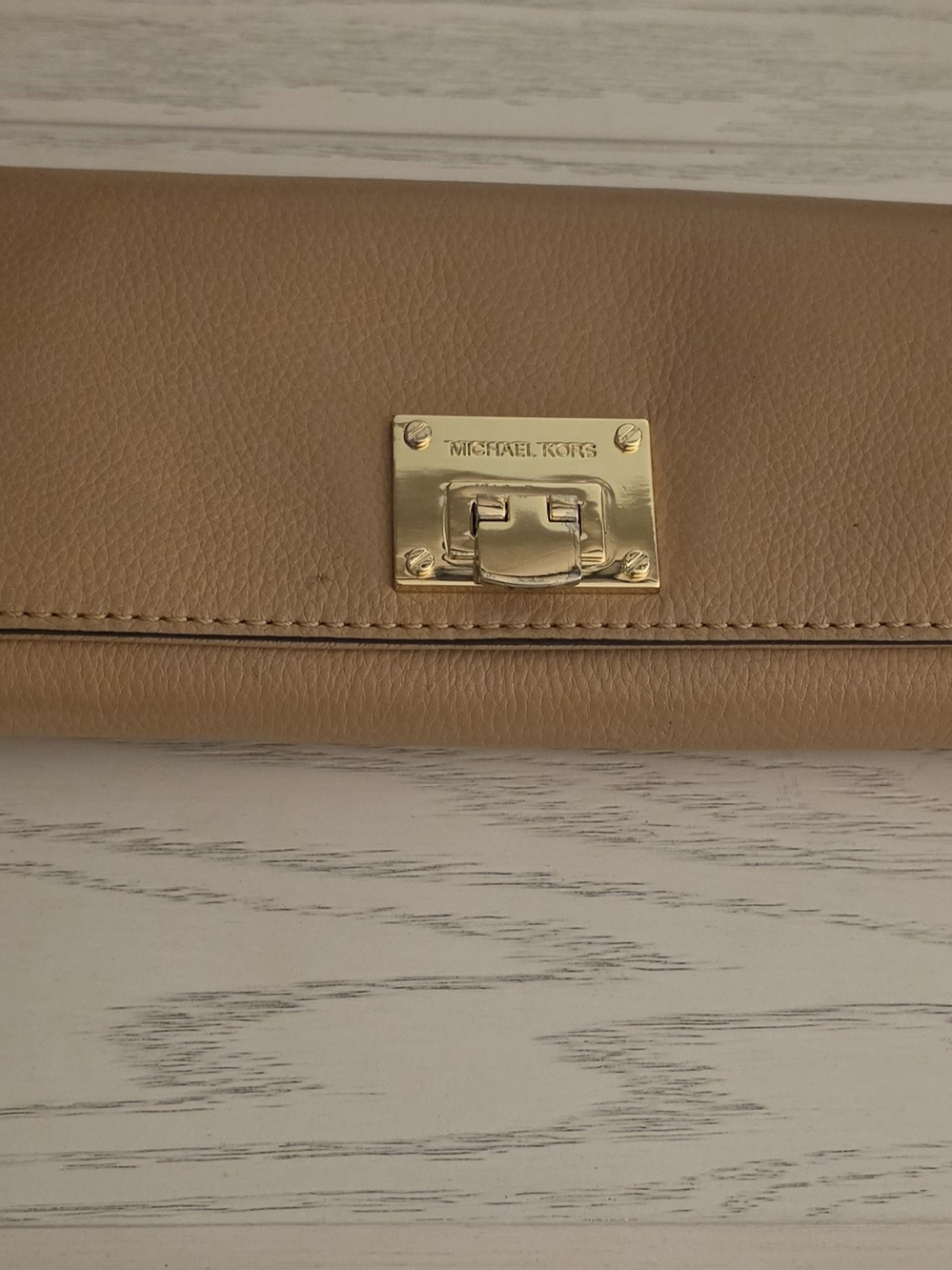 Michael Kors Tan Leather Clutch Wallet